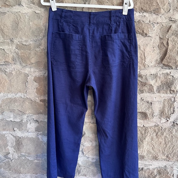 Anthropologie Maeve size 30 Linen edition Colette cropped Wide-Leg Pants - Picture 7 of 9